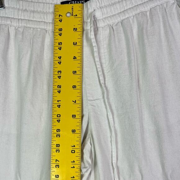 Chaps Pants Womens Size Small Linen Blend Wide Leg Cropped Trouser Loungewear - Picture 4 of 13